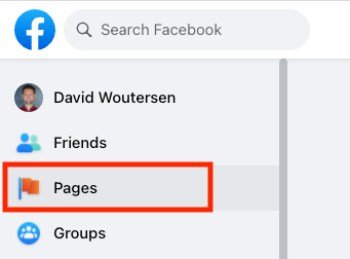 Select Pages on the left