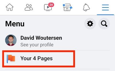 Select the Pages section