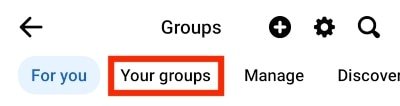 Open your groups from the Facebook app