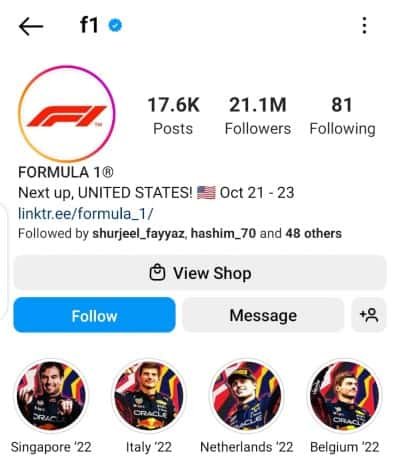 Example of an instagram account you can follow