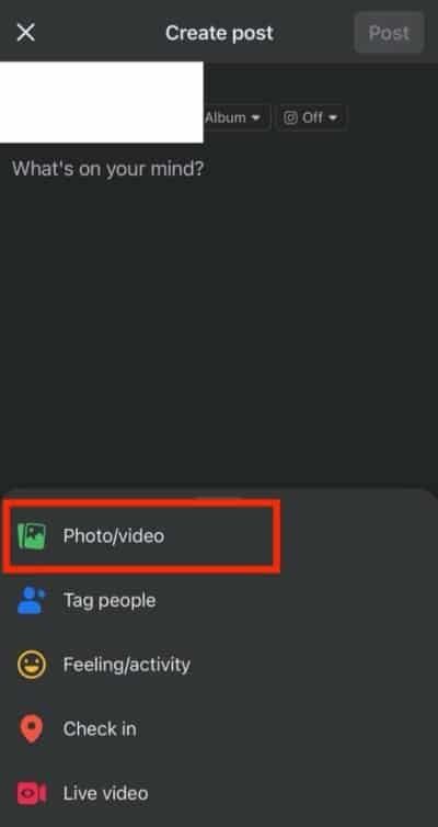 How to upload a photo_video on Facebook