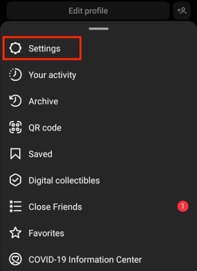 Select settings