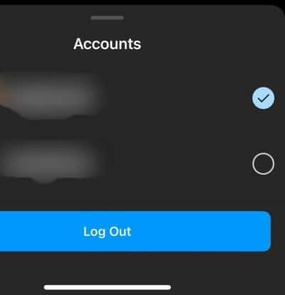 Select your account