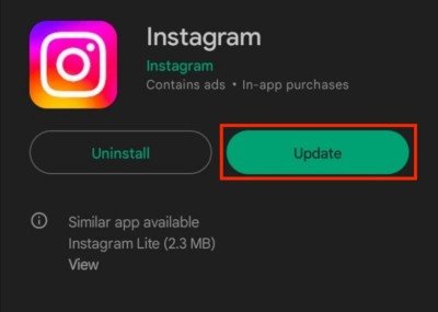 Update your Instagram app