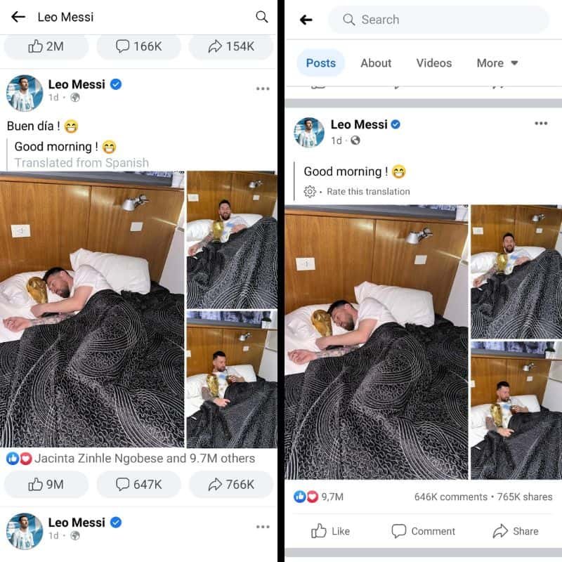 Facebook lite vs facebook interface