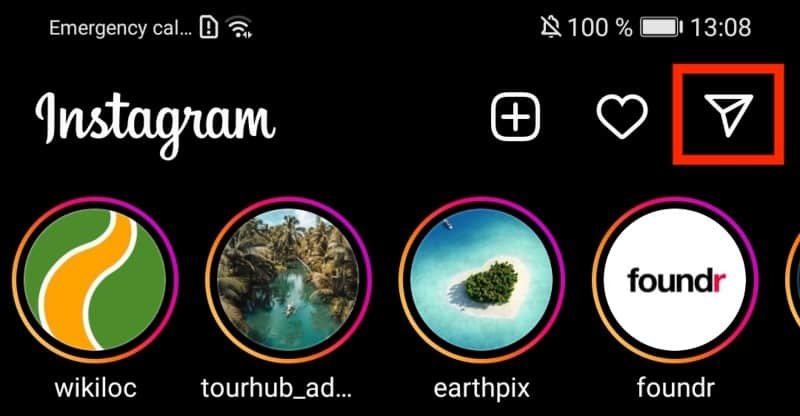 Select the Instagram DM Icon