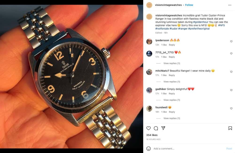 a watch that is not for sale